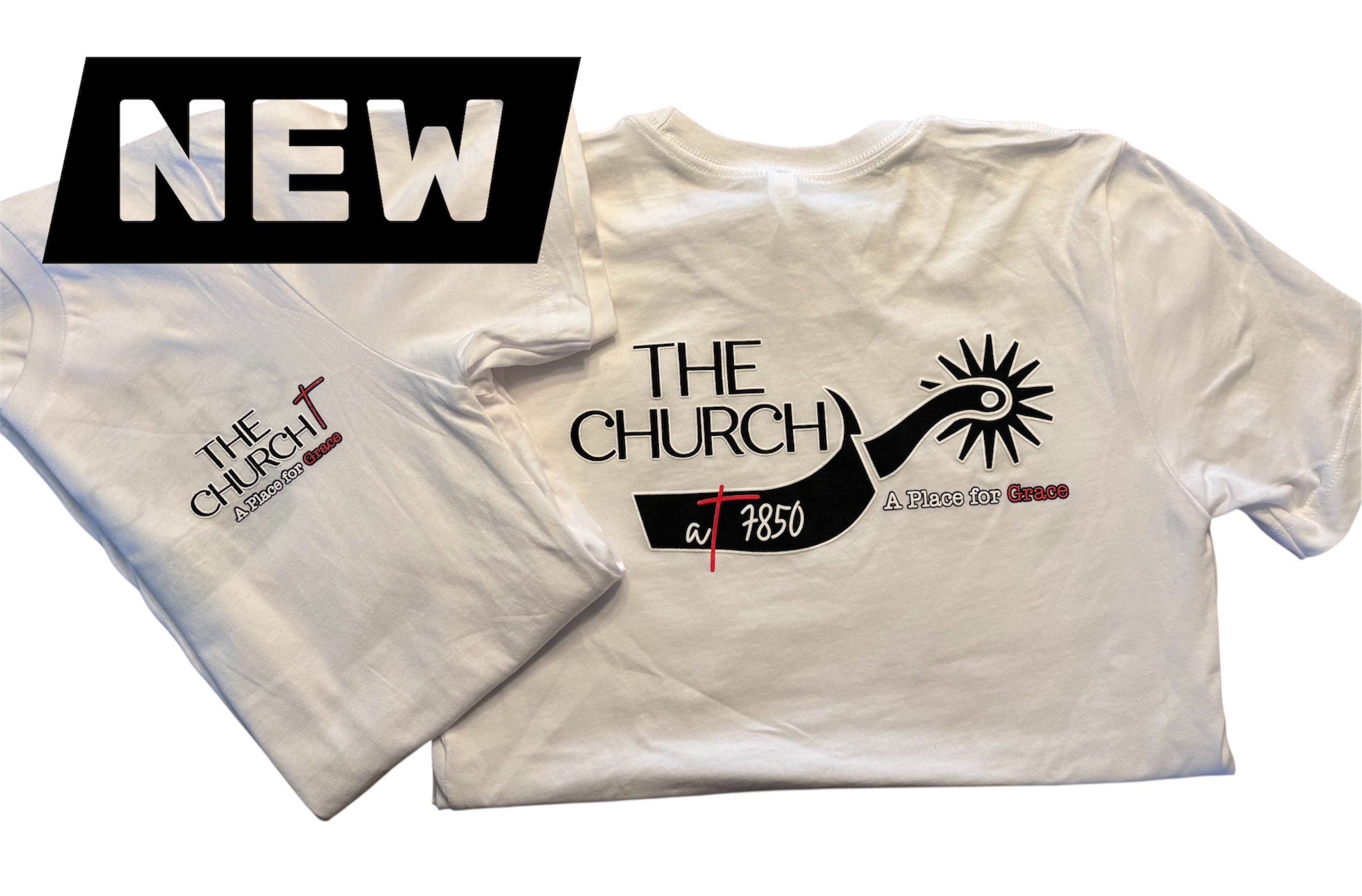 THE CHURCH White short sleeve logo