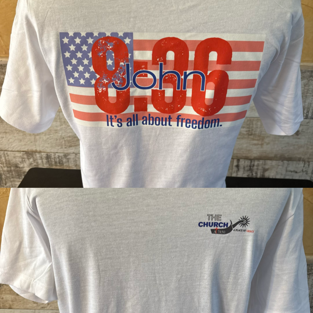 JOHN 8:36 THE CHURCH LOGO