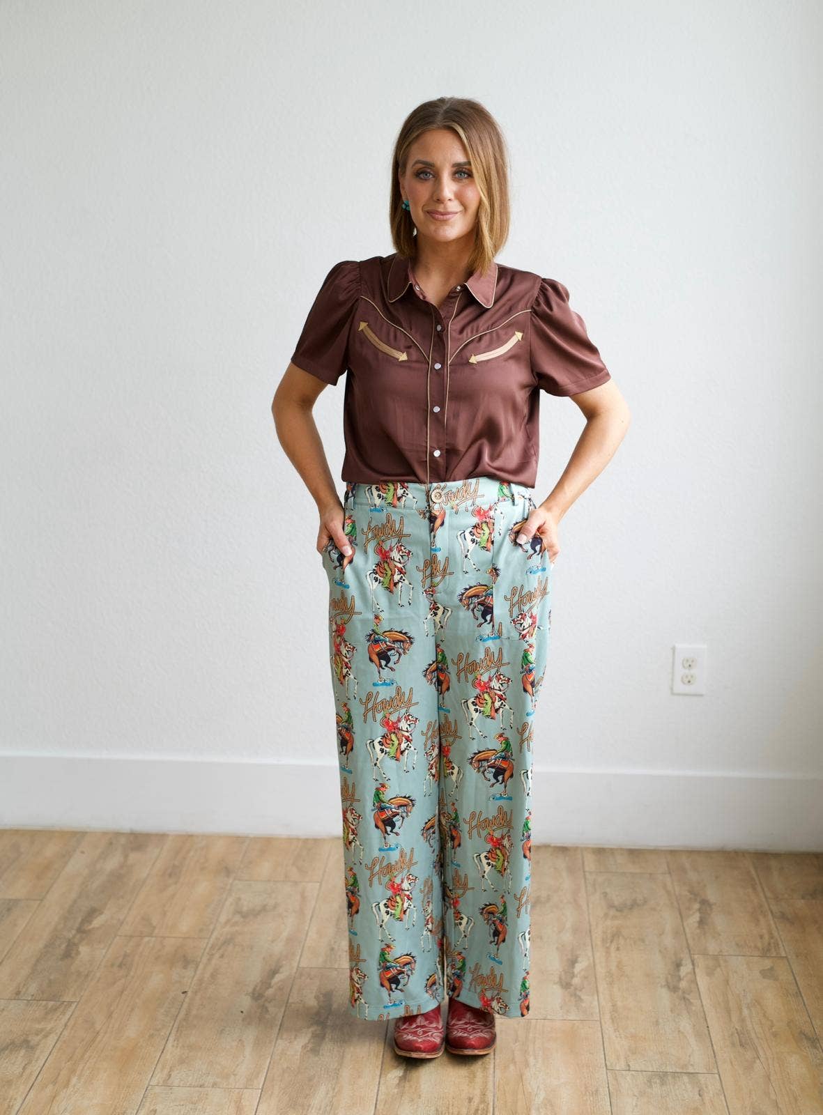 TH56 TEAL HOWDY  PANT