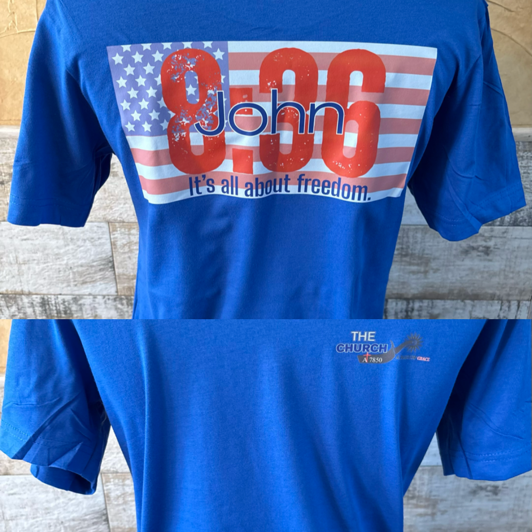 JOHN 8:36 THE CHURCH LOGO