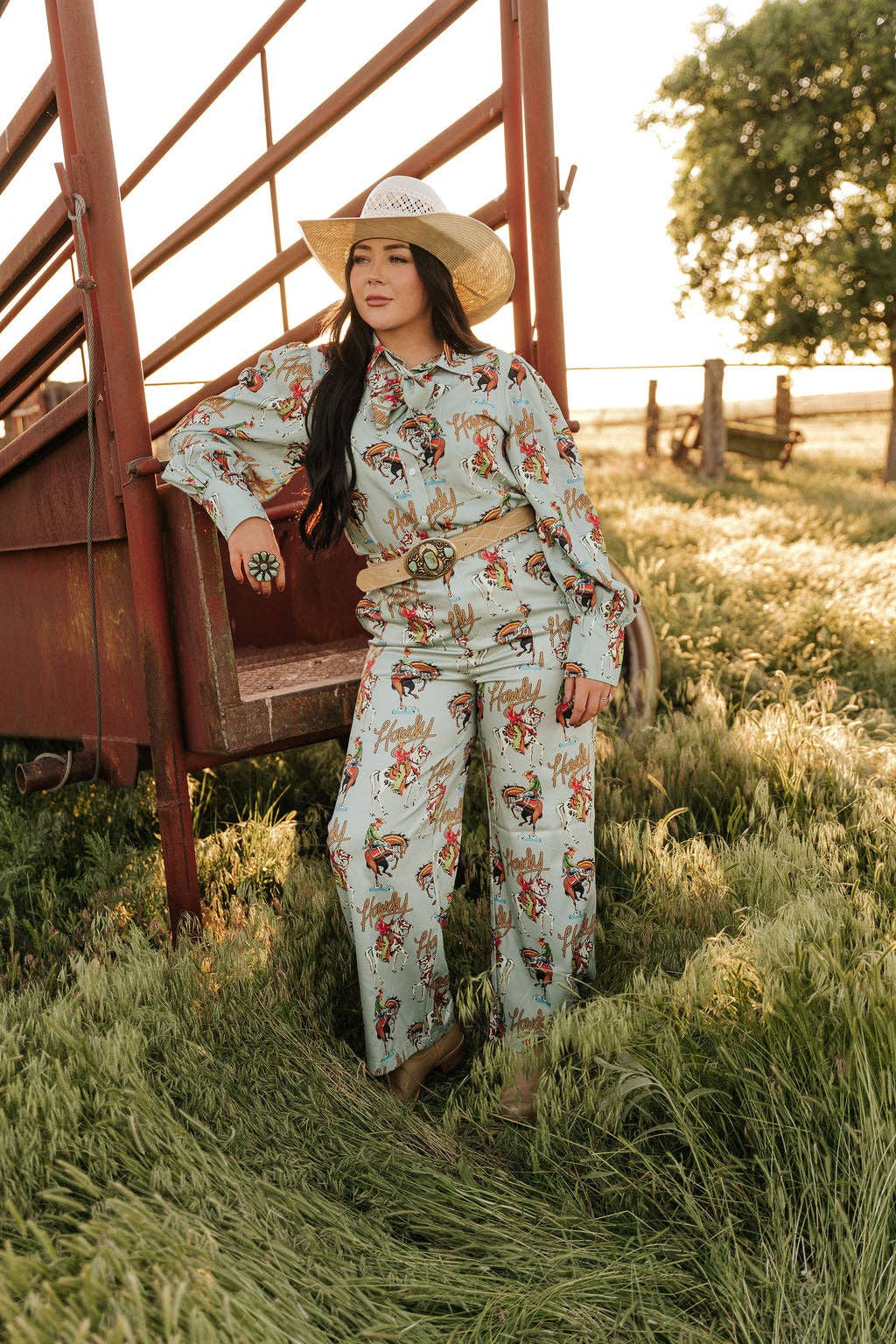 TH56 TEAL HOWDY  PANT